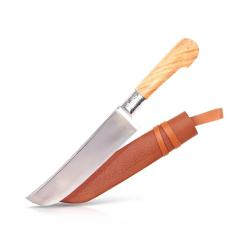 Couteau Pchak Ouzbek Artisanal 29.5cm  Lame Acier Forg&eacute;  Manche &Eacute;rable