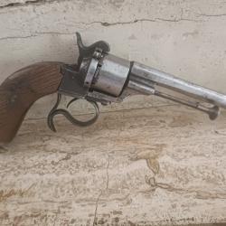Superbe et enorme revolver d' ordonnance a broche Lefaucheux 1854 Cal 12 mm militaire petit Prix
