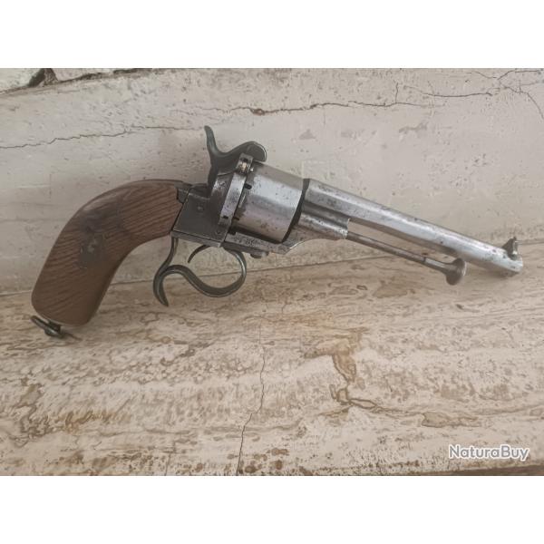 Superbe et enorme revolver d' ordonnance a broche Lefaucheux 1854 Cal 12 mm militaire petit Prix