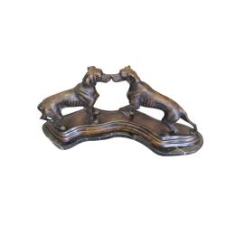 Statue en Bronze couple de chiens de chasse LE BRAQUE