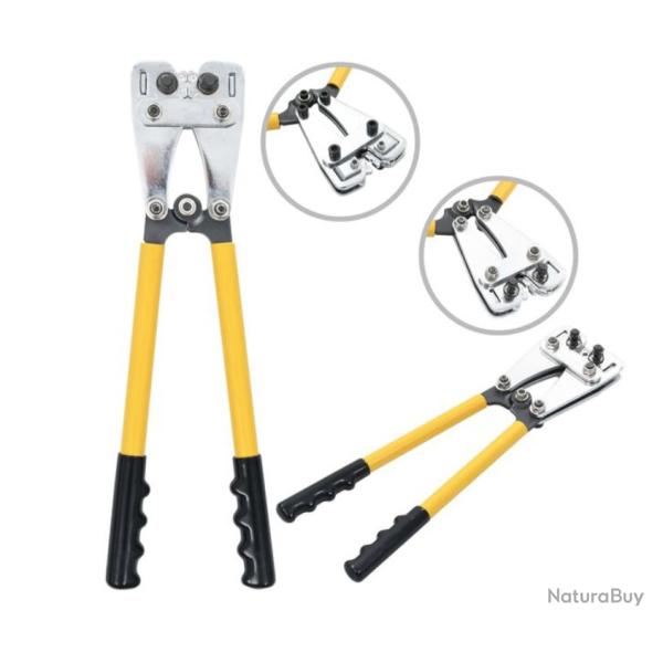Pince sertir hydraulique acier jaune 6-50 mm� sertissage hexagonal