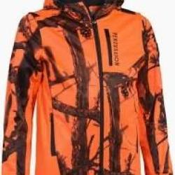 Veste &agrave; capuche SOFTSHELL enfant orange camo PERCUSSION 6 ans
