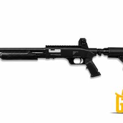 Pack complet Fusil &agrave; pompe de d&eacute;fense SG68 HPA Bouteille inclus 16p cal.68 - 19 joules - Gunsmith