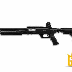 Pack complet Fusil &agrave; pompe de d&eacute;fense SG68 HPA Bouteille inclus 16p cal.68 - 19 joules - Gunsmith