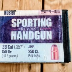 Ogives 38/357 NOSLER 158gr jhp - bte 250