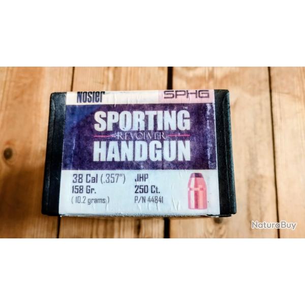 Ogives 38/357 NOSLER 158gr jhp - bte 250