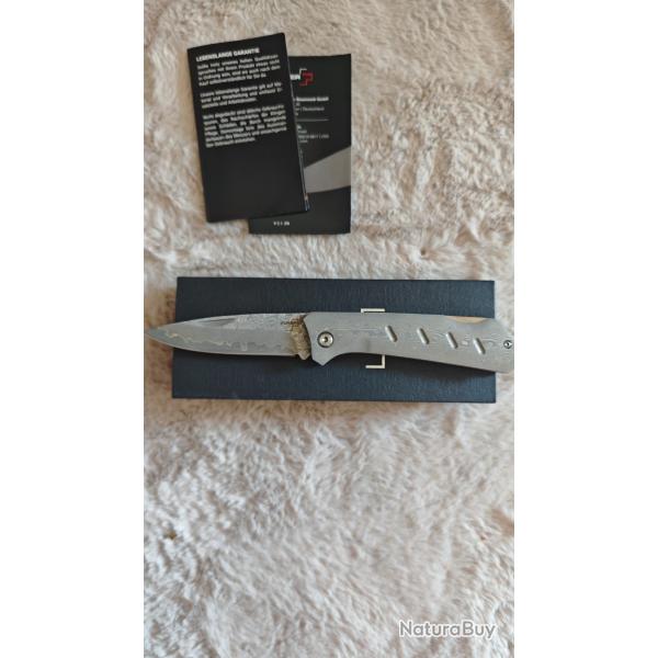 Couteau pliant B�ker Plus Damas 71 couches - Bo�te et notice