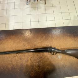 Fusil juxtapos&eacute;s a chien artisan st&eacute;phanois calibre 16