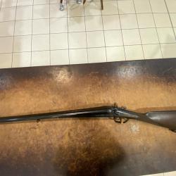 Fusil juxtapos&eacute;s a chien artisan st&eacute;phanois calibre 16