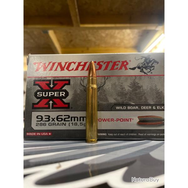 Winchester 9.3x62 PowerPoint 286grs
