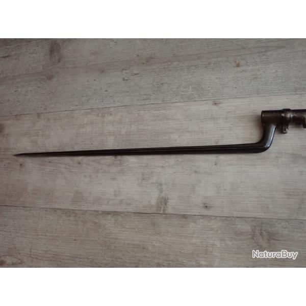 9723 Rare ba�onnette � douille Suisse pour fusil Vetterli