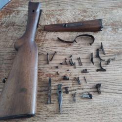 Crosse, longuesse et pi&egrave;ces d&eacute;tach&eacute;es d'un fusil calibre 16 record
