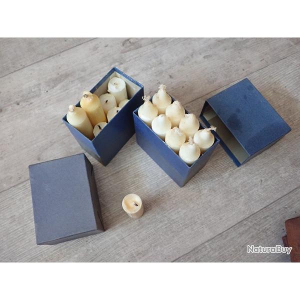 Lot de BOUGIES pour LANTERNE PLIABLE, TYPE MONJARDET SUISSE dans leur boite d'origine