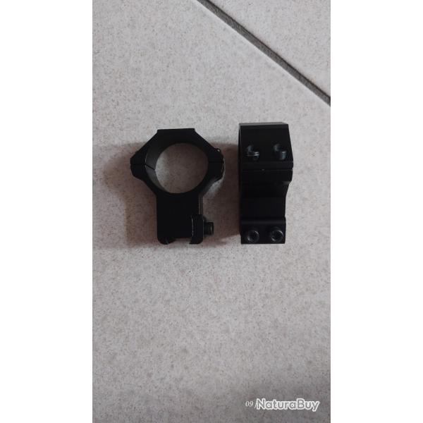 Collier pour lunette 30mm  et rail de 11mm OCCASION