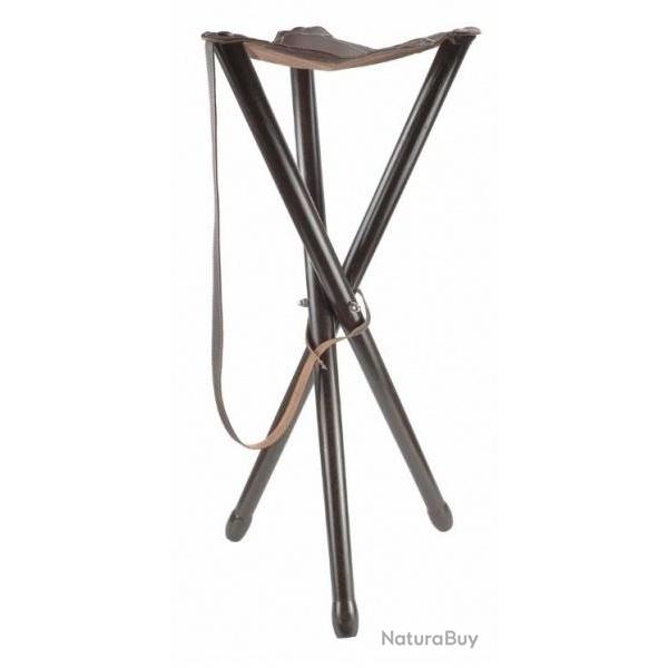 Tr�pied Januel en bois assise en cuir hauteur 90 cm