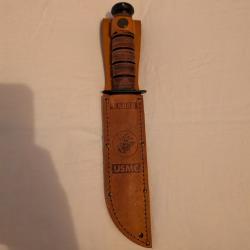 Couteau de Combat Ka-Bar USMC Cuir
