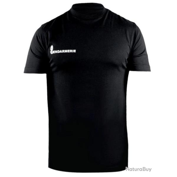 Tee-shirt Gendarmerie - Inscription blanche 4XL
