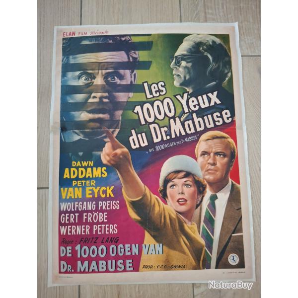 Affiche belge Le testament du Docteur Mabuse