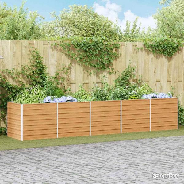 Jardini�re sur�lev�e Marron Clair 400 x 80 x 77 cm