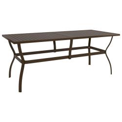 Table de Marron 190x80x72 cm Acier