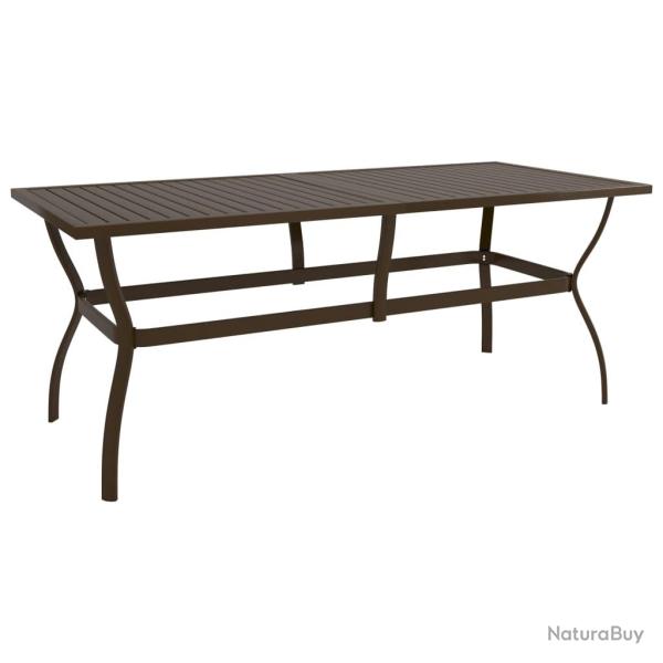 Table de Marron 190x80x72 cm Acier