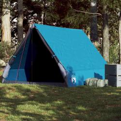 Tente de camping en forme de A 2 personnes bleu imperm&eacute;able