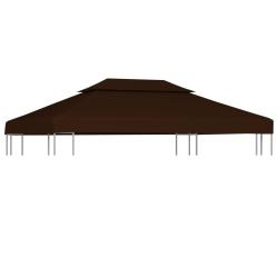 Toile sup&eacute;rieure double de belv&eacute;d&egrave;re 310 g/m&sup2; 4x3 m Marron