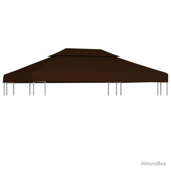 Toile sup�rieure double de belv�d�re 310 g/m� 4x3 m Marron