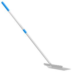 Poign&eacute;e de fourche t&eacute;lescopique argent&eacute; acier
