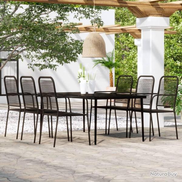 Ensemble � manger de jardin 7 pcs Noir