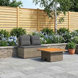 2 Pi&egrave;ce Canap&eacute; du milieu de jardin avec table relevable
