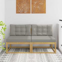 2 Pi&egrave;ce Sofa de milieu ext&eacute;rieur Polyester Blanc
