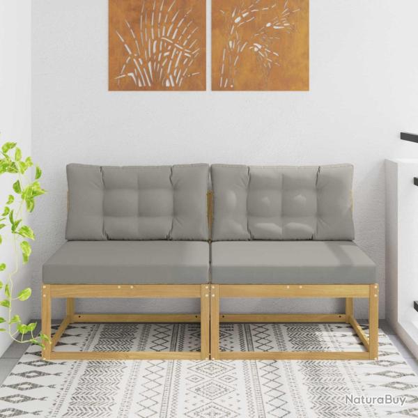 2 Pi�ce Sofa de milieu ext�rieur Polyester Blanc
