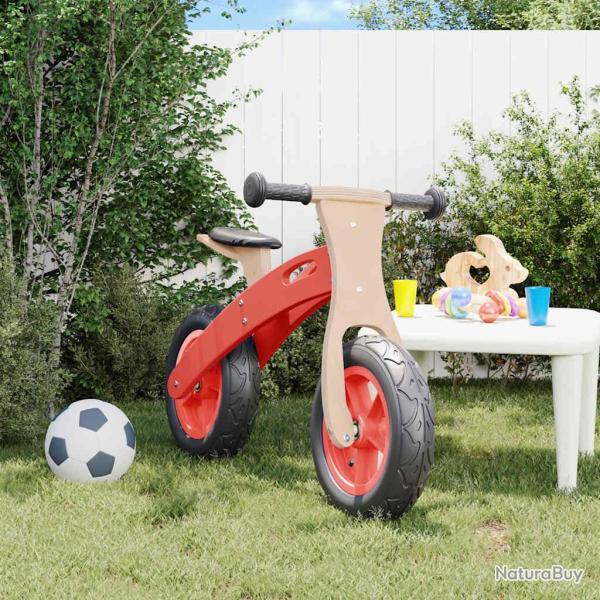 V�lo d'�quilibre pour enfants avec pneus pneumatiques rouge