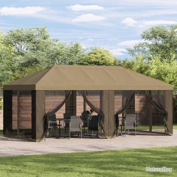 Housse de tonnelle avec murs lat�raux Beige 600,5 x 300,5 cm