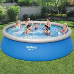 Bestway Ensemble de piscine gonflable ronde Fast Set 457x122 cm