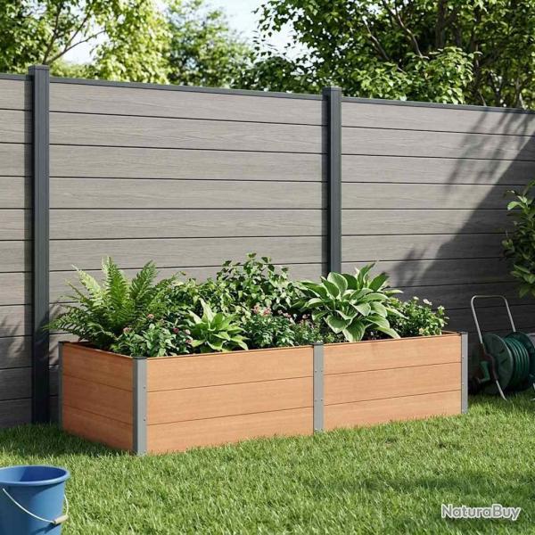 Jardini�re sur�lev�e Marron 250 x 100 x 54 cm