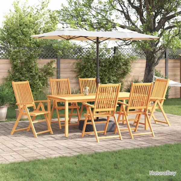 Ensemble de salle � manger pour jardin Pliable 7 pcs Marron