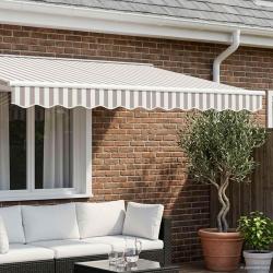 Remplacement de lambrequin Gris clair et blanc 3,5 m Polyester