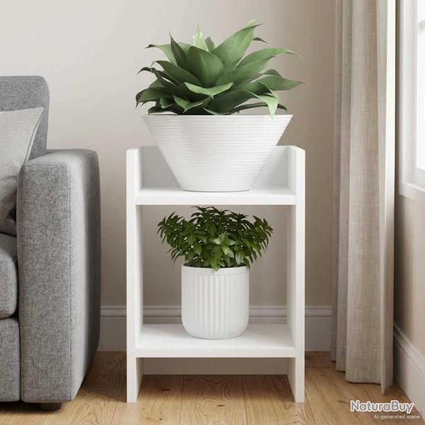 Support de Plante Blanc 30 x 30 x 40 cm Bois d'ing�nierie