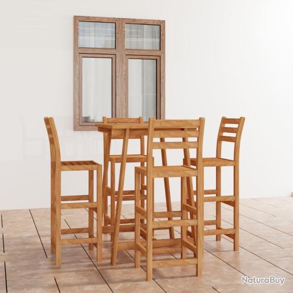 Ensemble de bar d'ext�rieur 5 pcs Bois d'acacia massif