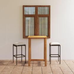 Ensemble de bar de jardin avec coussins 3 pcs Marron