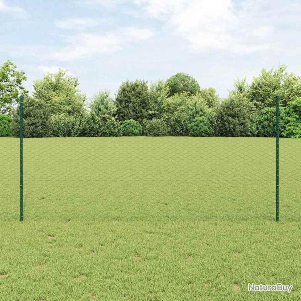 Cl�ture hexagonale avec poteau 100 x 1,2 m Vert Maille