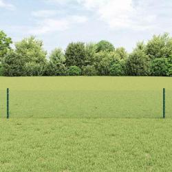 Cl&ocirc;ture en fil soud&eacute; 10 x 0,4 m Acier recouvert de PVC Vert