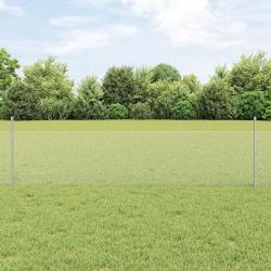 Cl&ocirc;ture hexagonale avec poteau 10 x 0,5 m Acier galvanis&eacute;