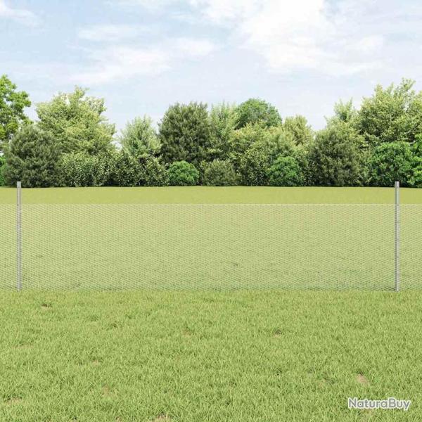 Cl�ture hexagonale avec poteau 10 x 0,5 m Acier galvanis�