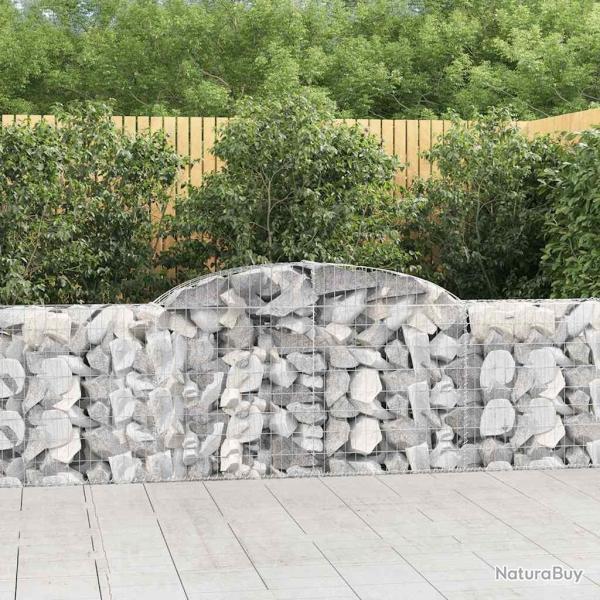 Paniers � gabions arqu�s 7 pcs 300x30x80/100 cm fer galvanis�