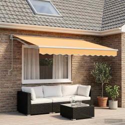 Auvent r&eacute;tractable Sable 3,5 x 2 m Polyester et Aluminium