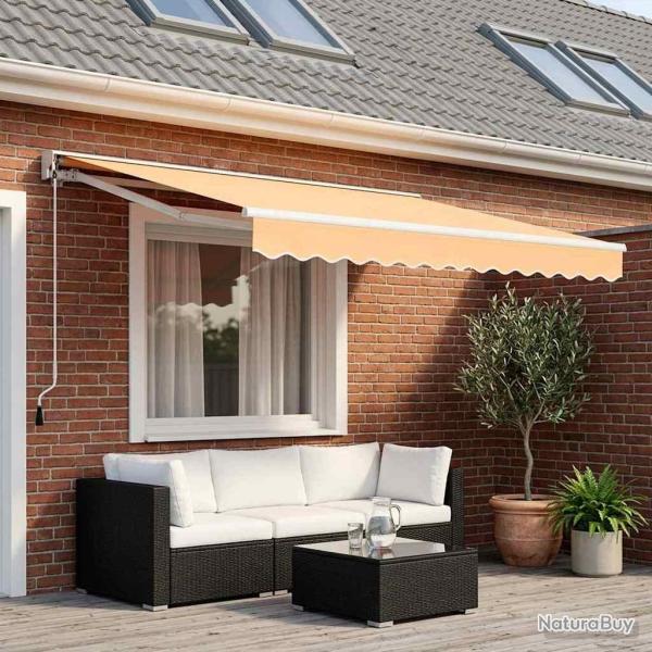 Auvent r�tractable Sable 3,5 x 2 m Polyester et Aluminium