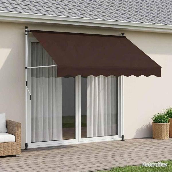 Auvent r�tractable manuel Marron 150 cm